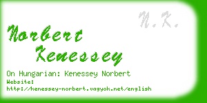 norbert kenessey business card